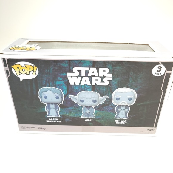 Funko Pop! Star Wars Force Ghost 3-Pack Anakin Yoda Obi-Wan - Picture 7 of 9